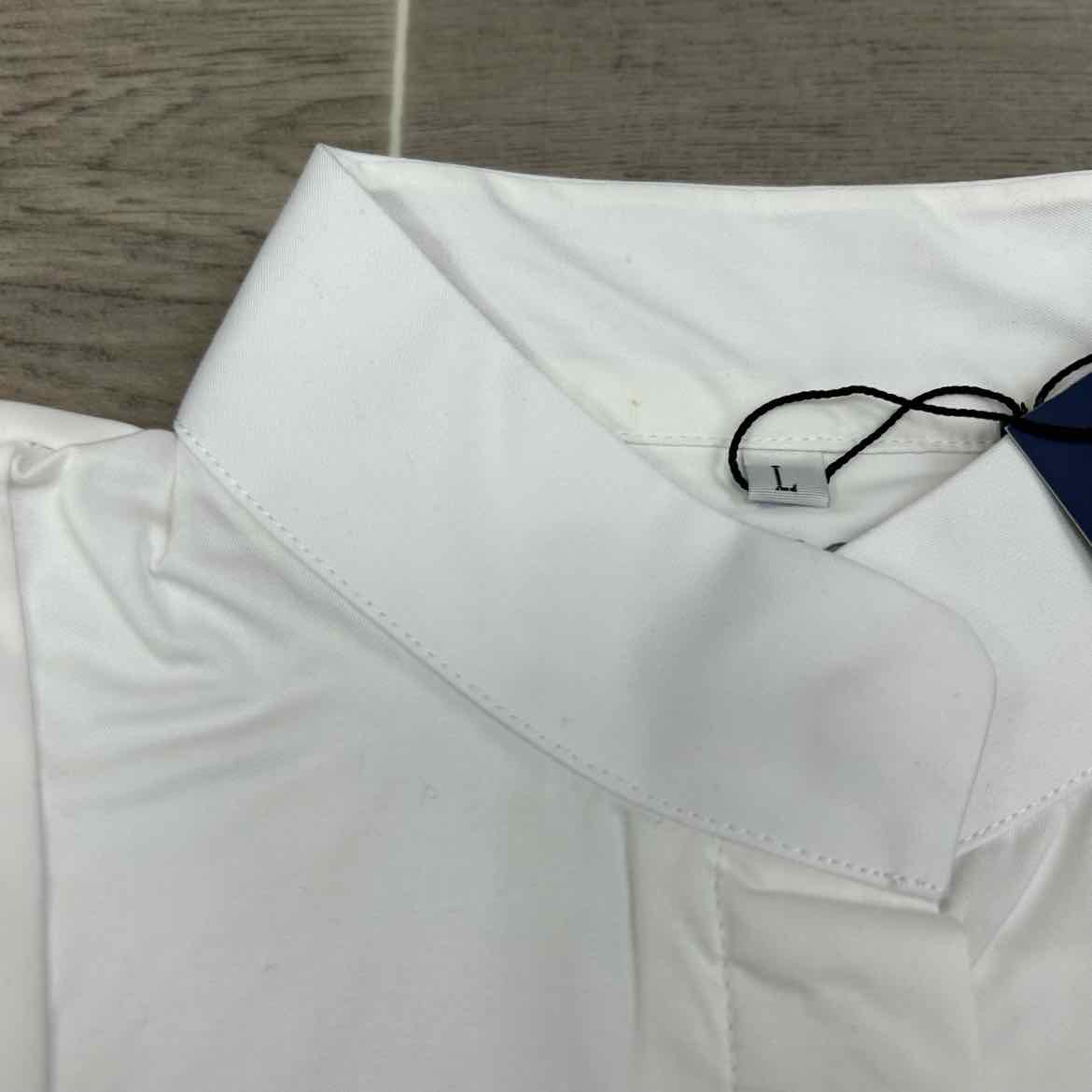 Ovation Elegance Long Sleeve Show Shirt, White, Size Large