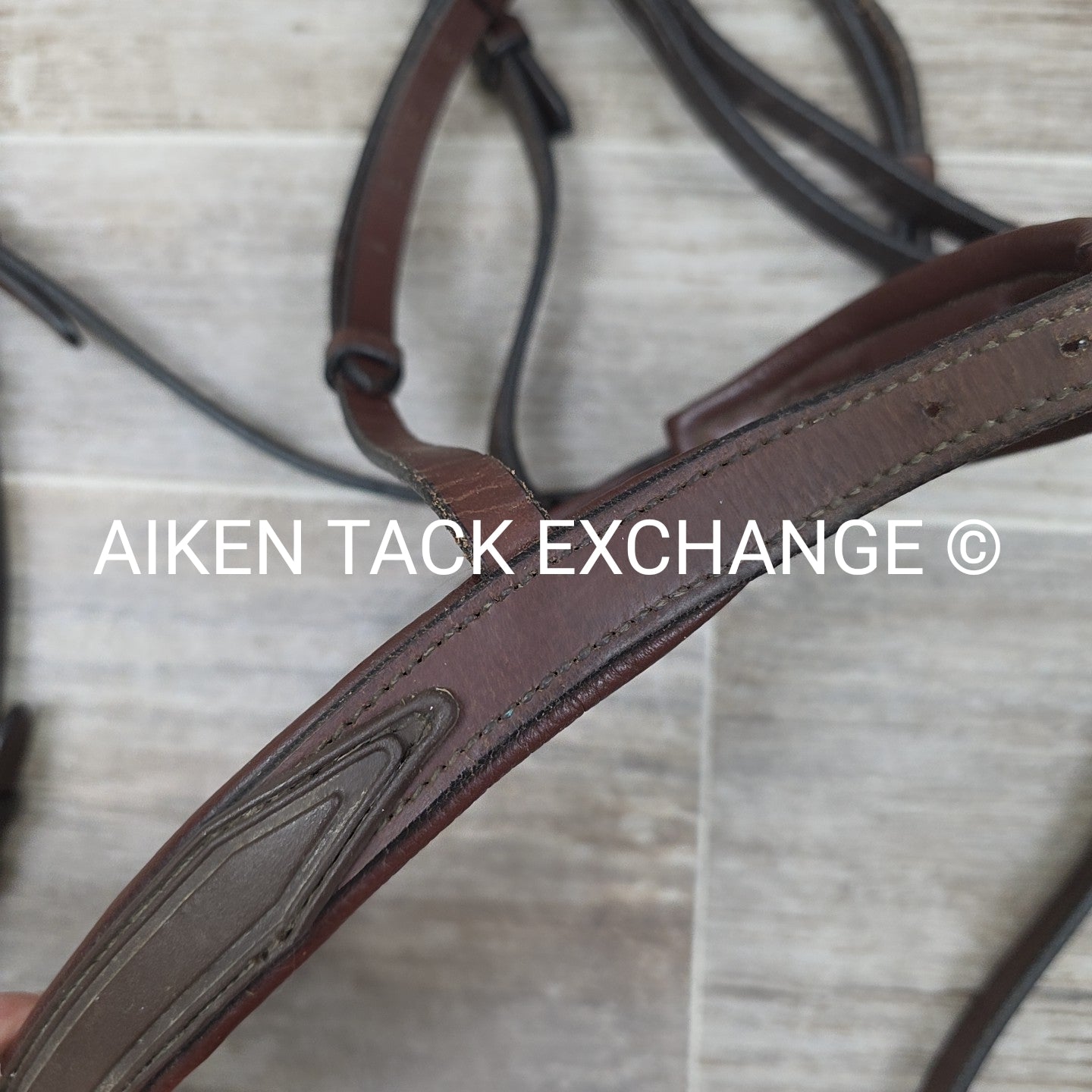 HDR Monocrown Bridle with Rubber Reins, Brown, Oversize