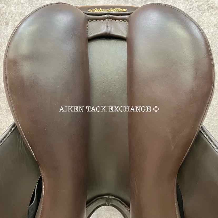 Adam Ellis Mono Event Jump Saddle, 17.5" Seat, Wide Tree, Wool Flocked Panels