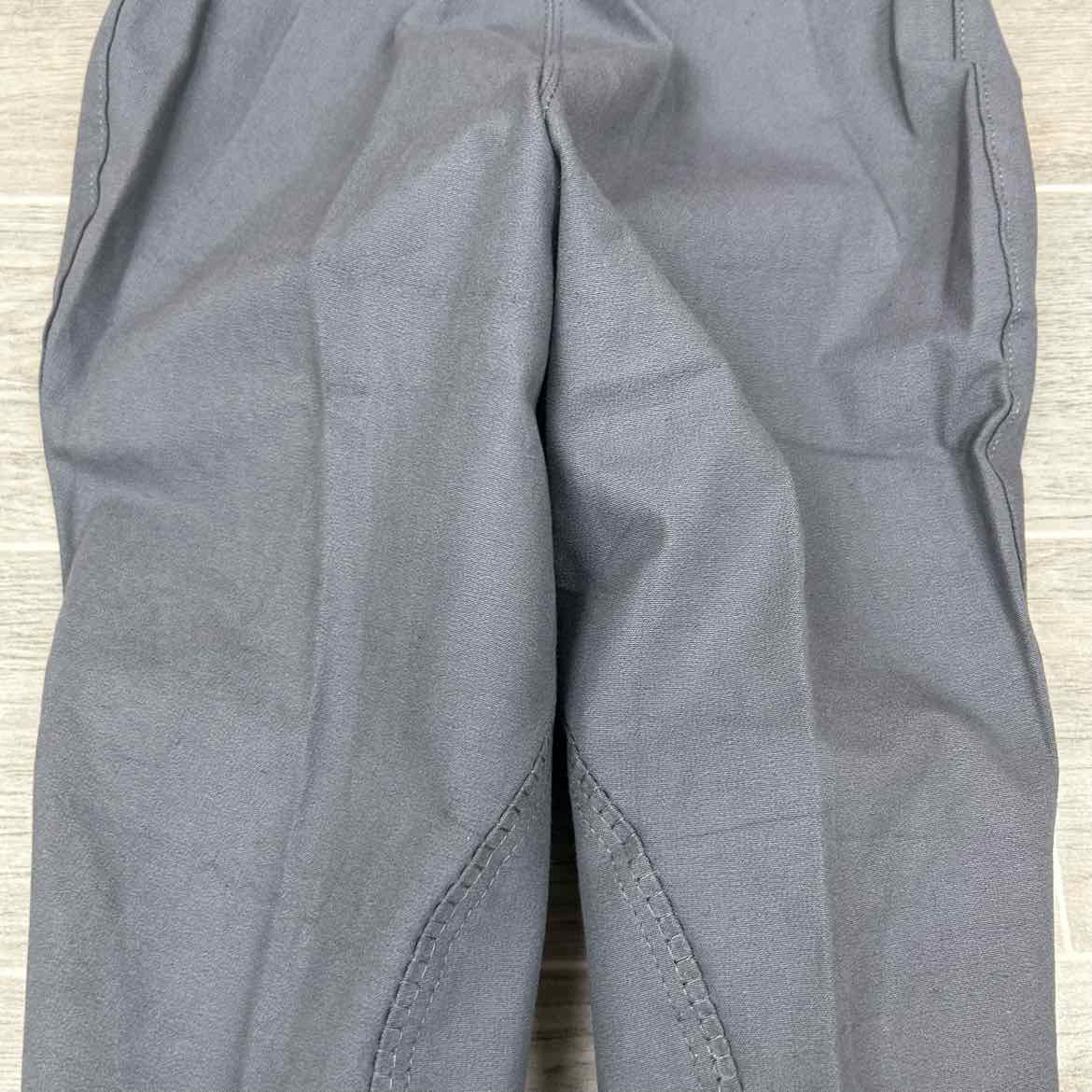 Eqituff Children's Knee Patch Breeches, Grey, Size 10, Brand New