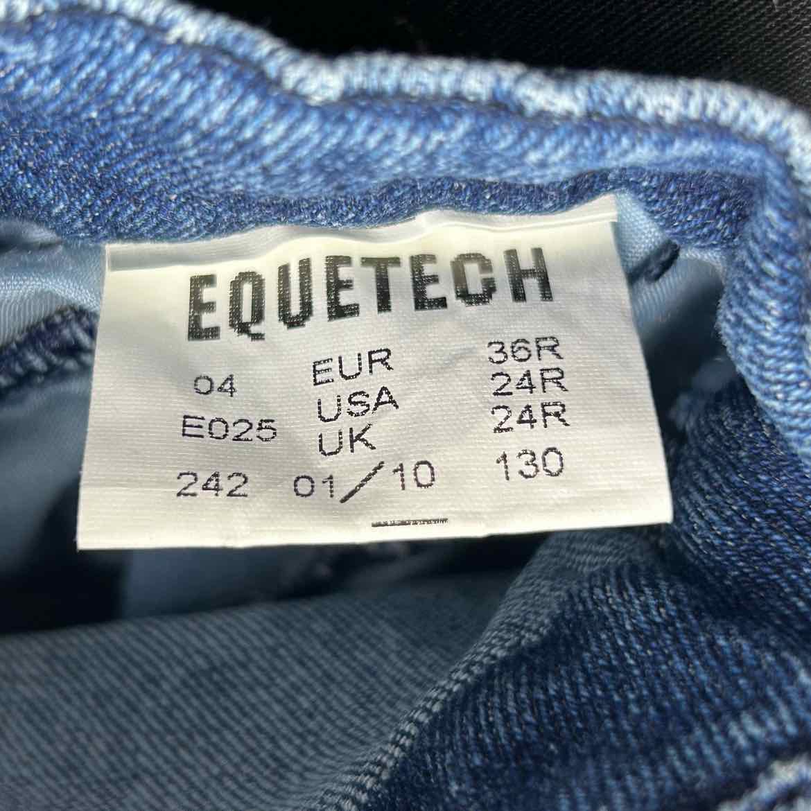 Equetech Women's Denim Knee Patch Riding Jean Breeches, Size 24 R, Brand New