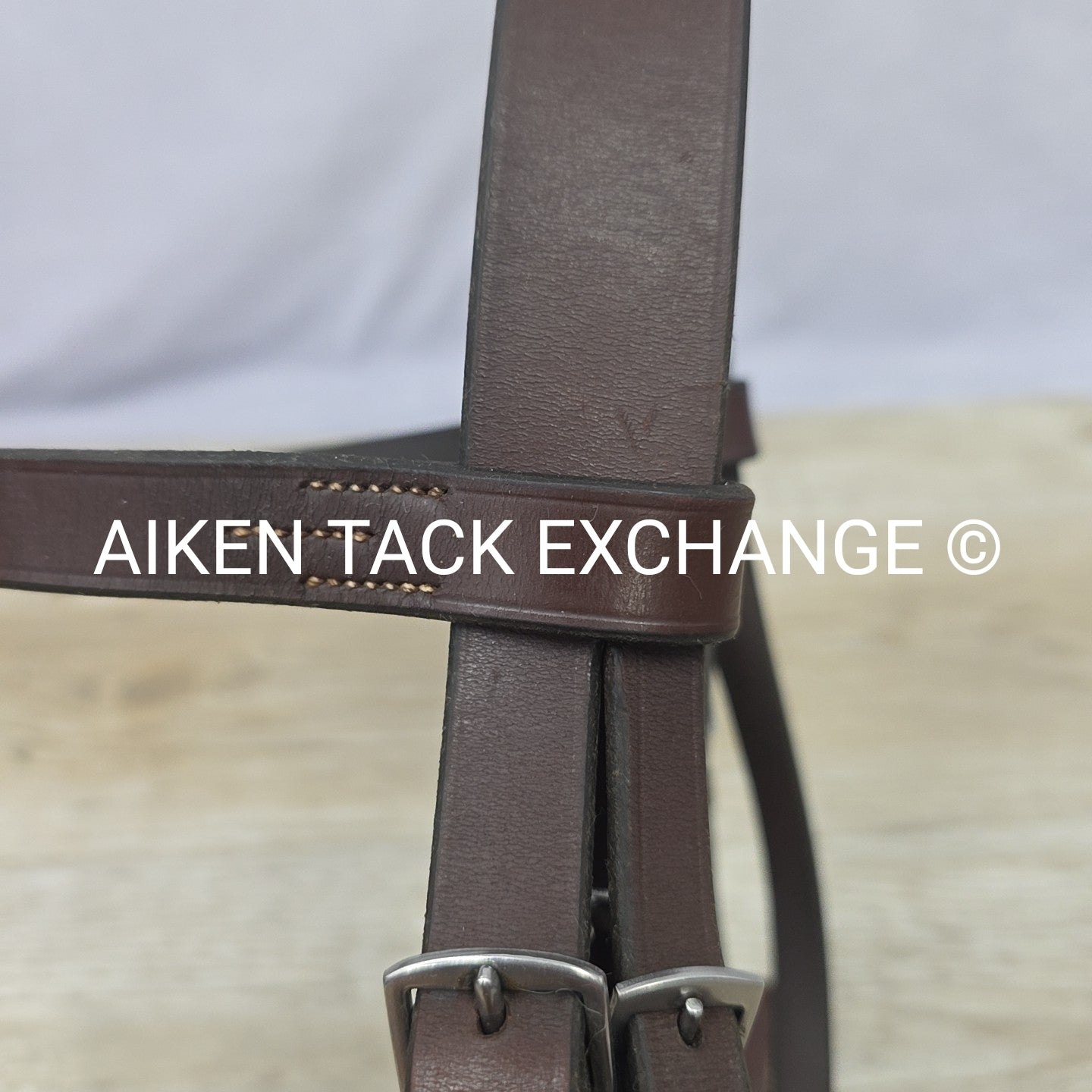 Horse Country First Flight Flat Hunt Bridle, No Reins, Brown, Size Cob