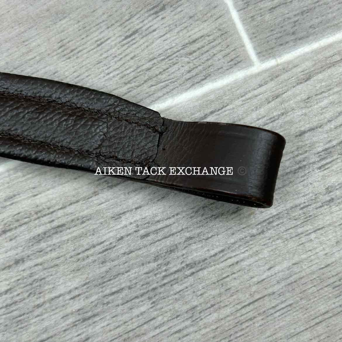 Plain Raised Padded Browband, Black, 16.5"