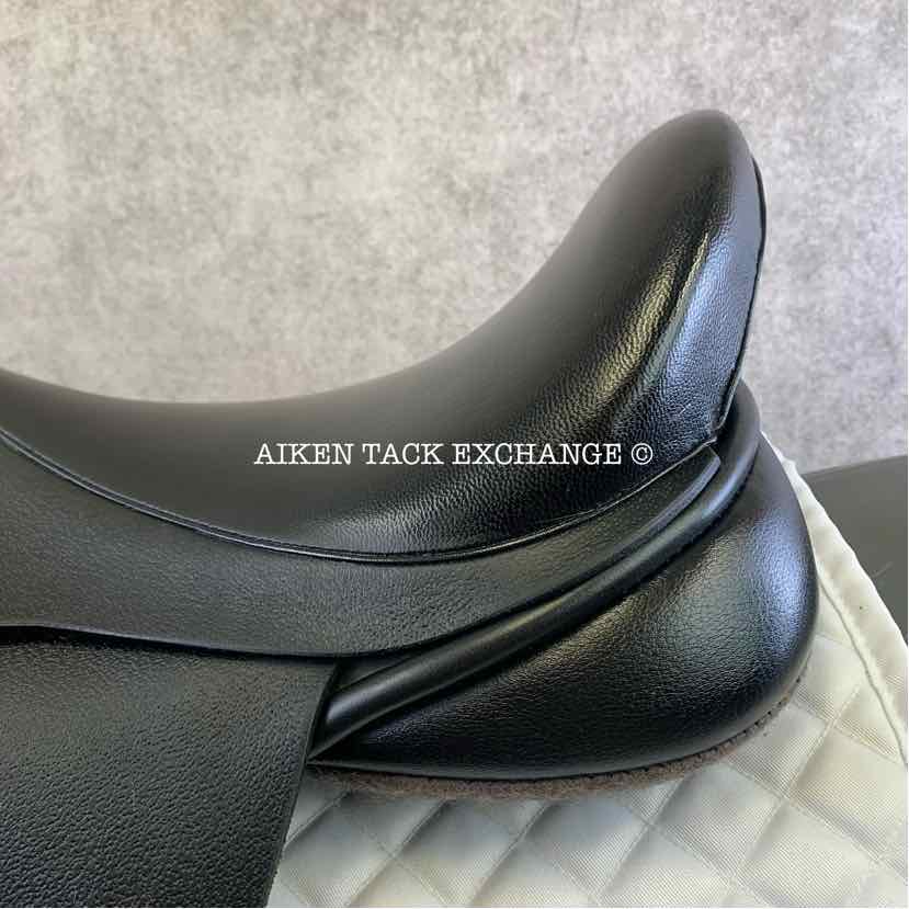 2017 Black Country Eloquence X Dressage Saddle, 19" Seat, Extra Wide Freedom Hoop Tree, Wool Flocked Serge Panels
