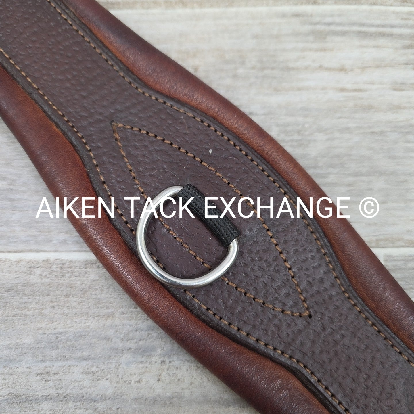 CWD Classic Leather Girth with Double End Elastic, Brown, 52"