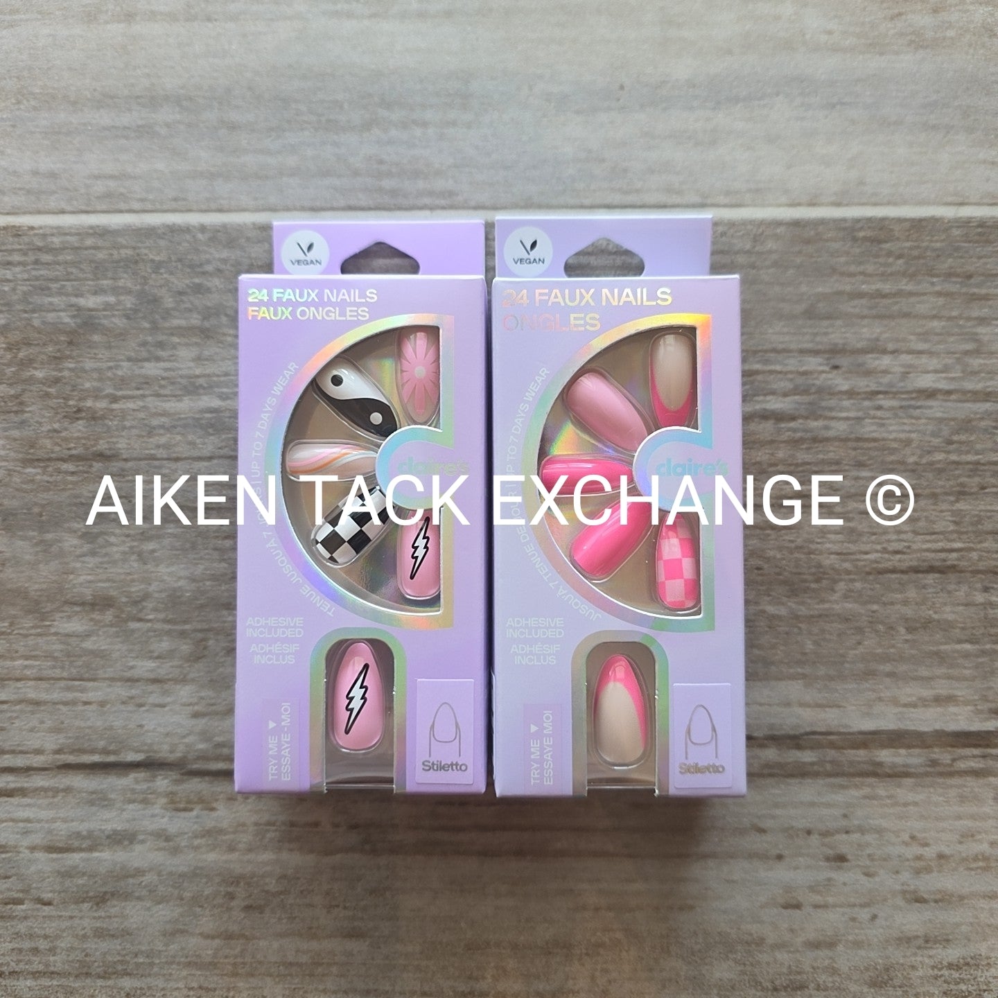 Claire's Press-On Nails (2 Sets) - 24 Count Each (48 Total)