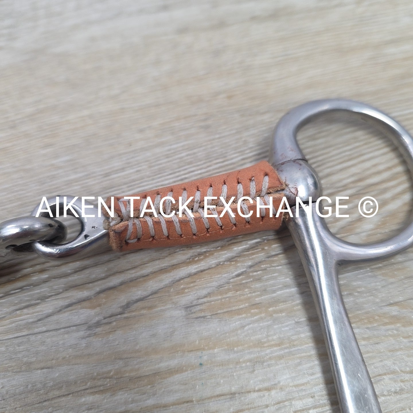 Half Cheek Leather Covered Single Joint Bit 5"