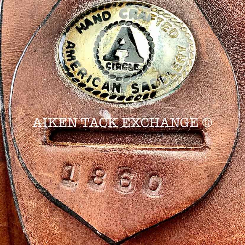 American Saddlery Circle A 1860 Pro-Dally Roper Western Saddle, 17.5" Seat, Wide Tree - Full QH Bars