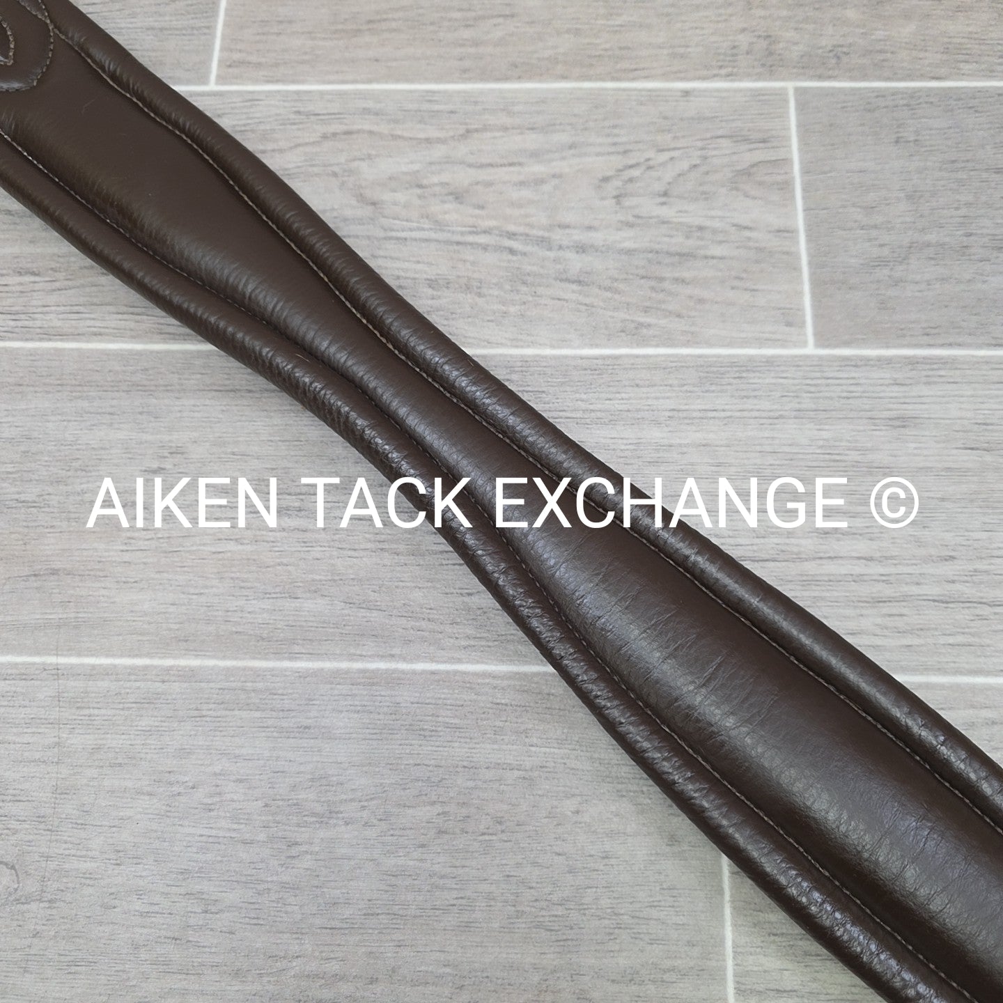 Stubben Leather Girth with Double End Elastic, Brown, 54"