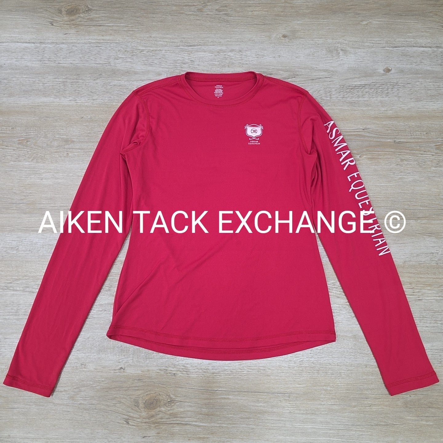 Asmar Equestrian Long Sleeve Crew Neck Top, Size X-Large