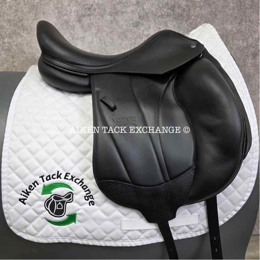 **SOLD** 2022 Voltaire Adelaide Monoflap Dressage Saddle, 17.5" Seat, 2AA Flap, Wide Tree, PRO Panels, Full Buffalo Leather