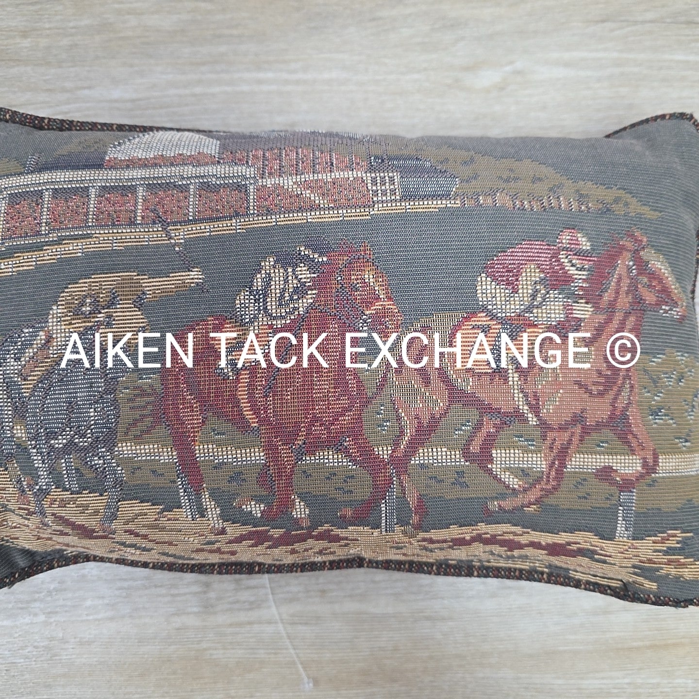 Small Decorative Pillow, Jockey Scene