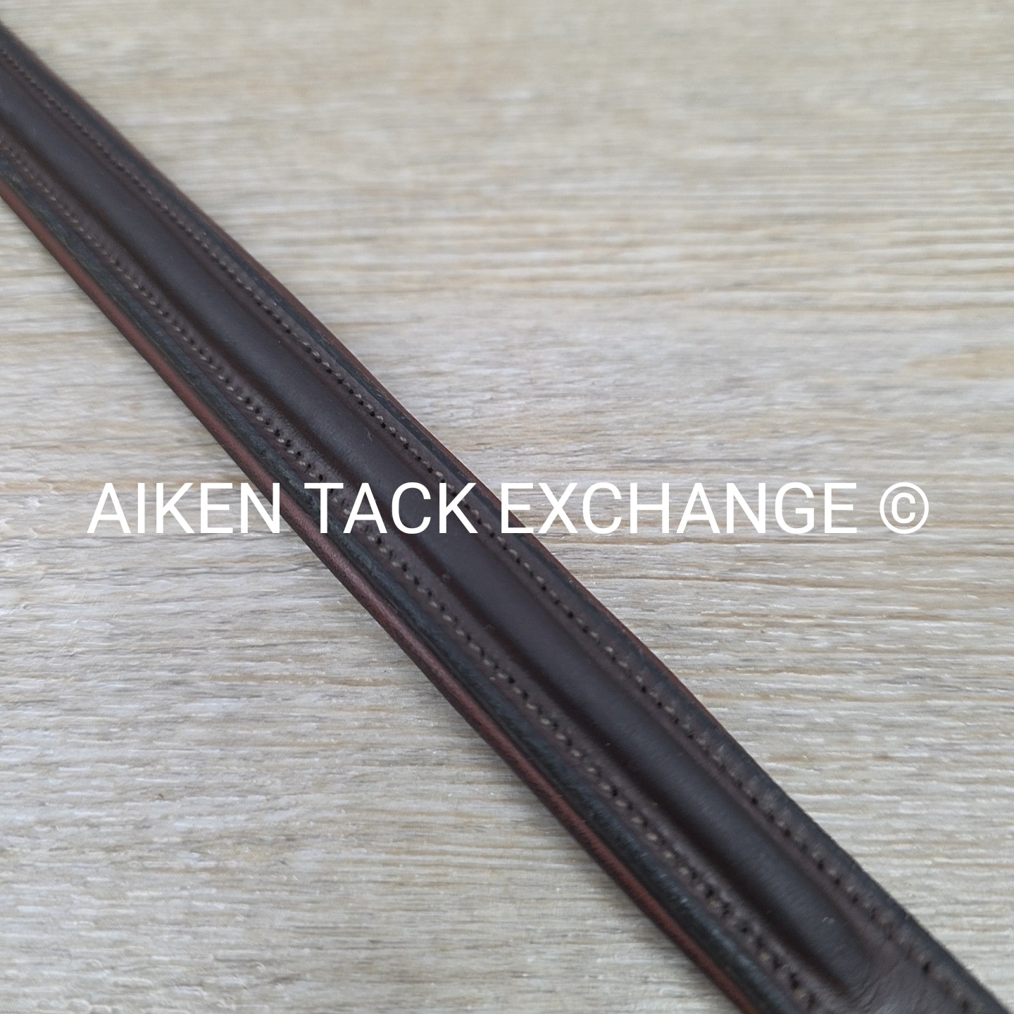Padded Plain Raised Browband, Brown, 15"