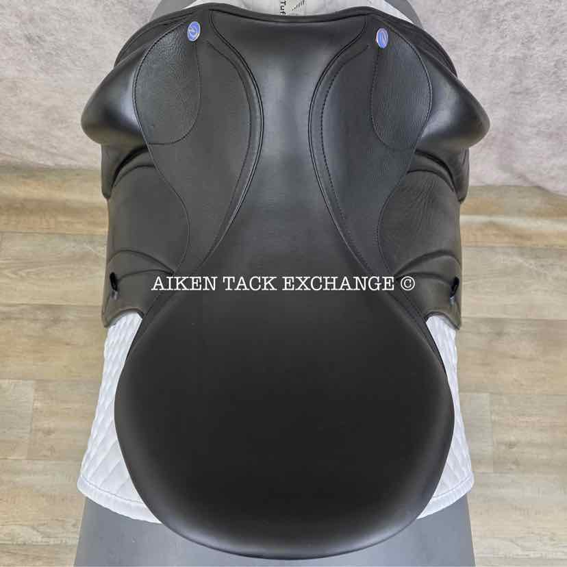 2022 Dynamic Equilibrium Monoflap Dressage Saddle, 18" Seat, Dynamic Polymer Tree, Foam Panels