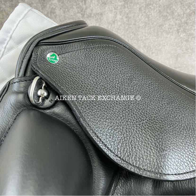 2023 Envy by Custom Saddlery Motion Monoflap Dressage Saddle, 17.5" Seat, Adjustable Tree, Wool Flocked Panels