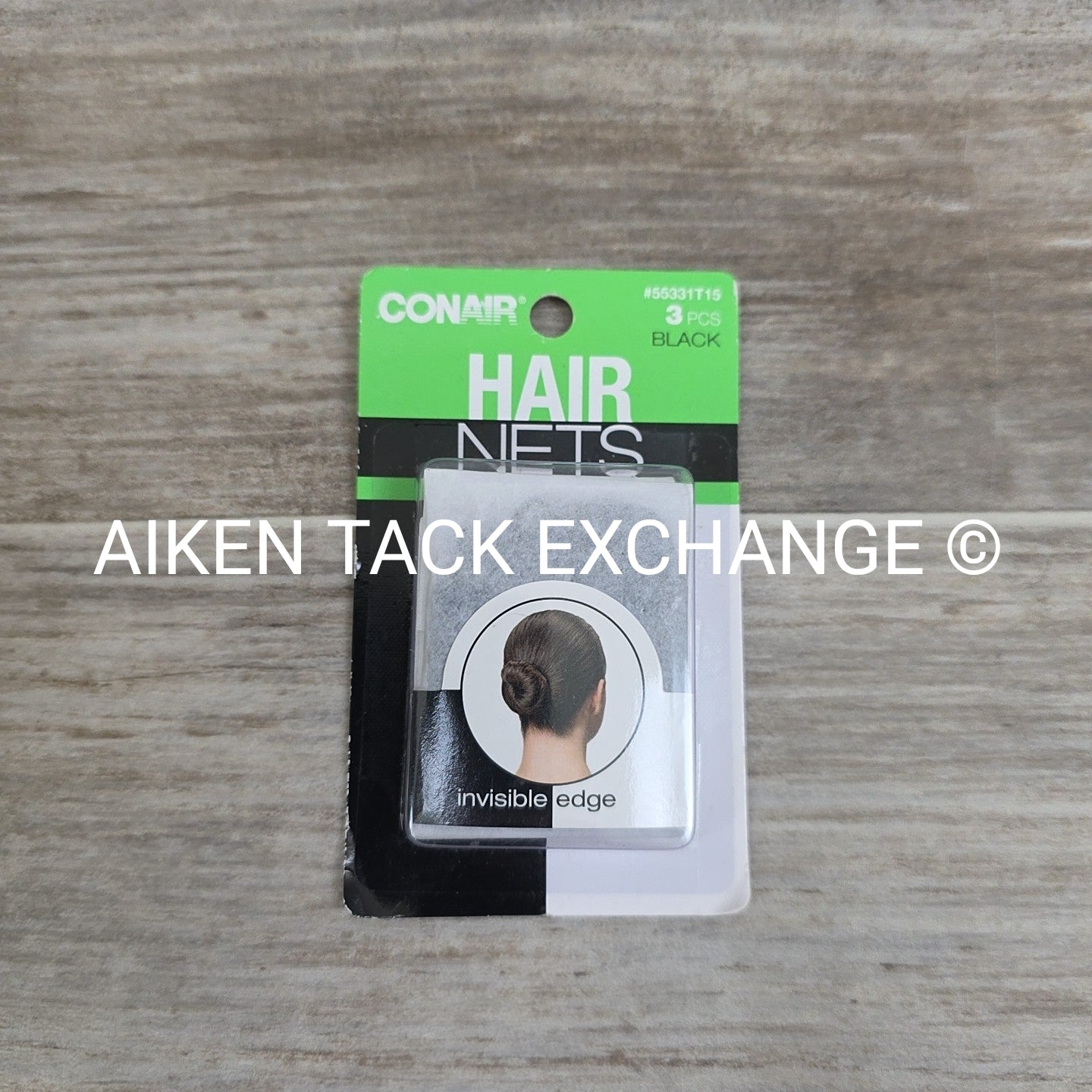 Conair Invisible Edge Hair Nets, Set of 3, Black