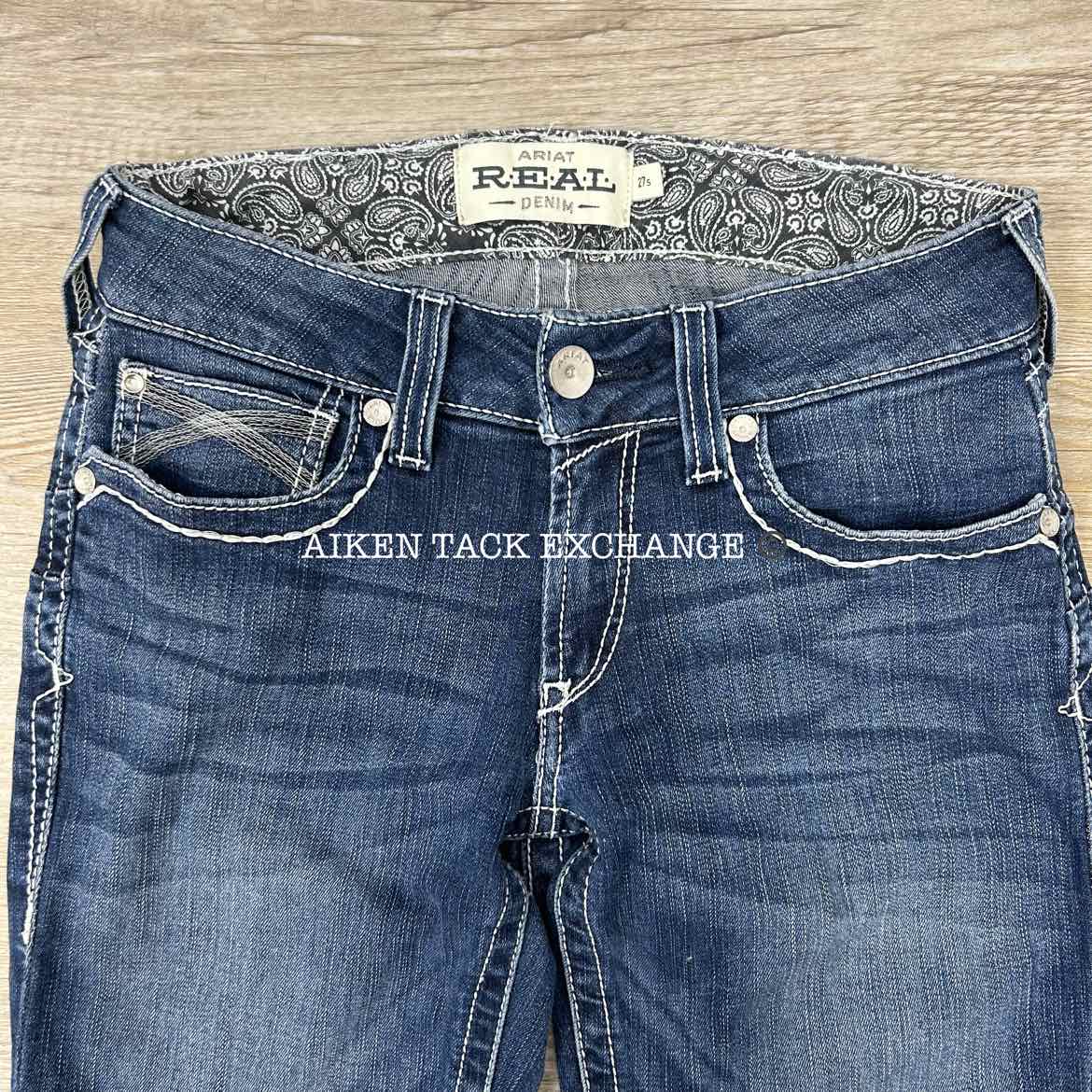 Ariat Mid Rise Straight Cut Jeans, Size 27 Short