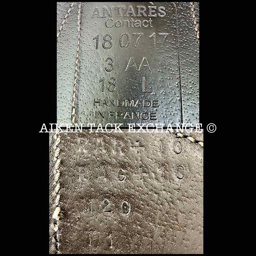 **SOLD** 2018 Antares Contact Monoflap Jump Saddle, 18" Seat, 3AA Flap, Medium Wide Tree, Foam Panels, Full Buffalo Leather