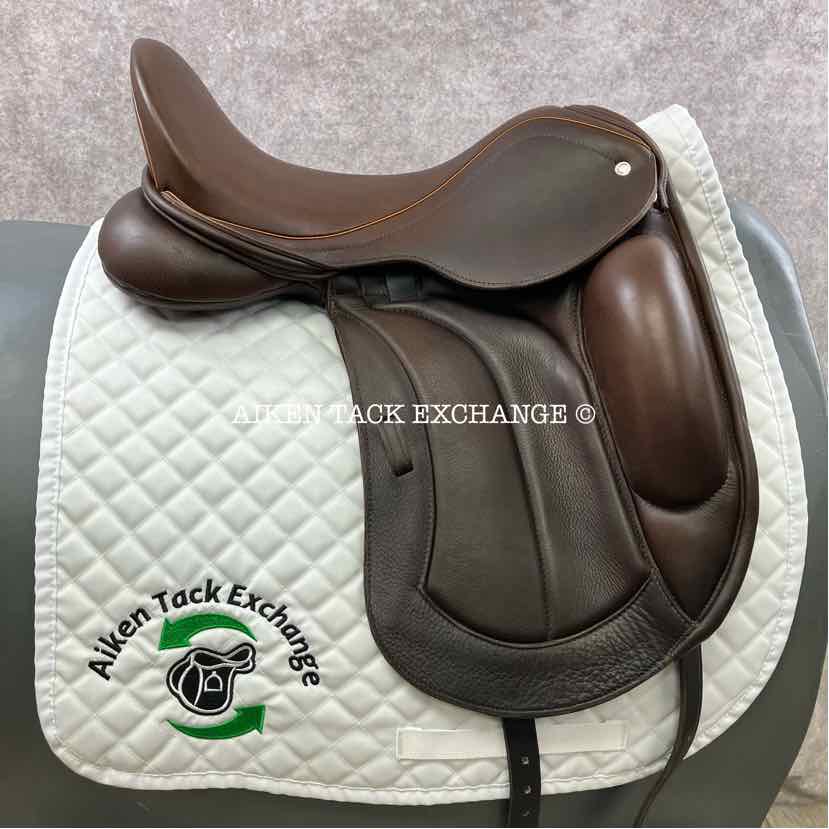 2021 Custom Saddlery Everest Monoflap Dressage Saddle, 18" Seat, Short Flap, Adjustable Tree, Wool Flocked Panels