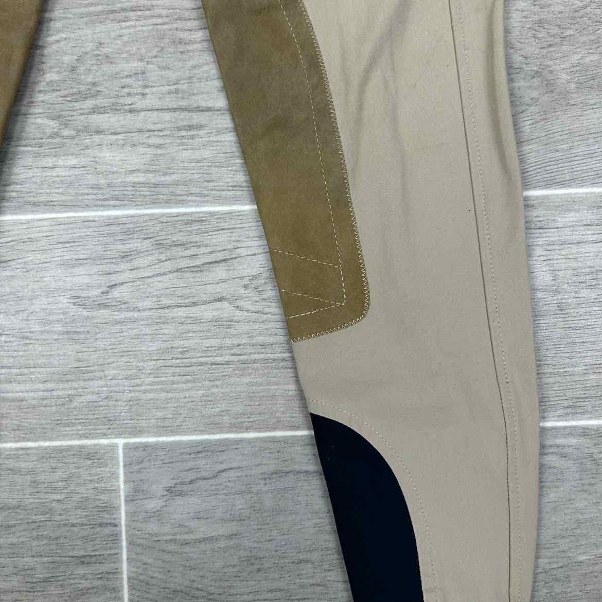 Tailored Sportsman Trophy Hunter Knee Patch Sock Bottom Breeches, Size 24