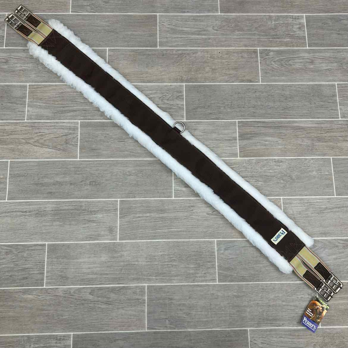 Perri's Nylon Fleece Girth, Brown, 54"