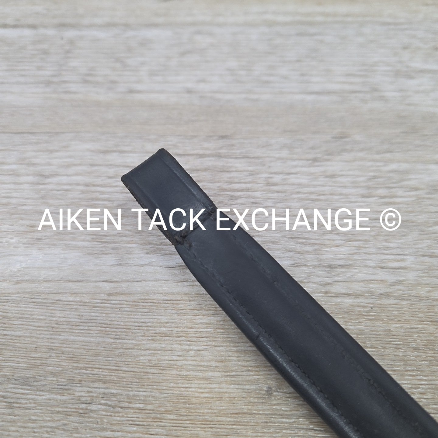 Plain Raised Padded Browband, Black, 15.5"