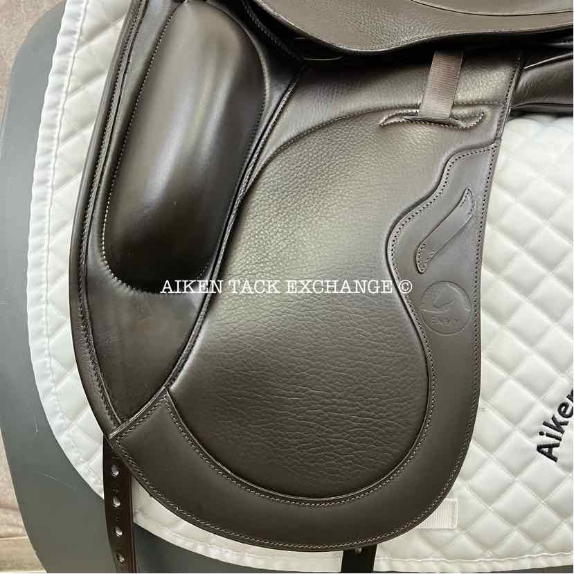 2024 Envy by Custom Saddlery Motion Monoflap Dressage Saddle, 18" Seat, Adjustable Tree, Wool Flocked Panels