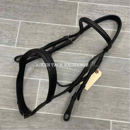 Ovation Classic Raised Comfort Crown Wide Noseband Bridle, No Reins, Size Full