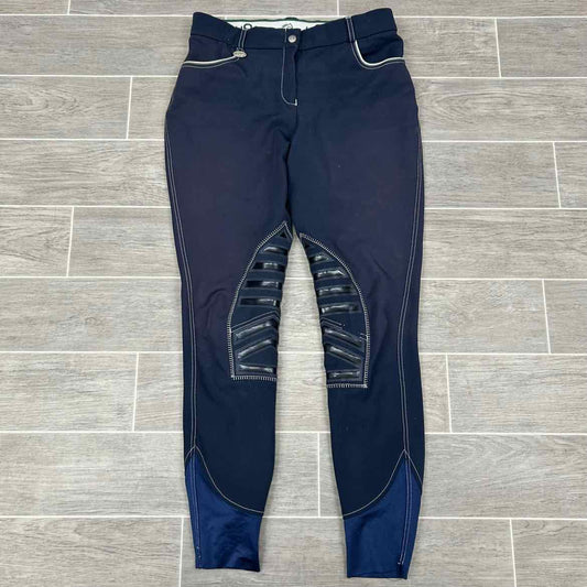 KL Select USG "Lara" Silicone Grip Knee Patch Breeches, Size 26 L