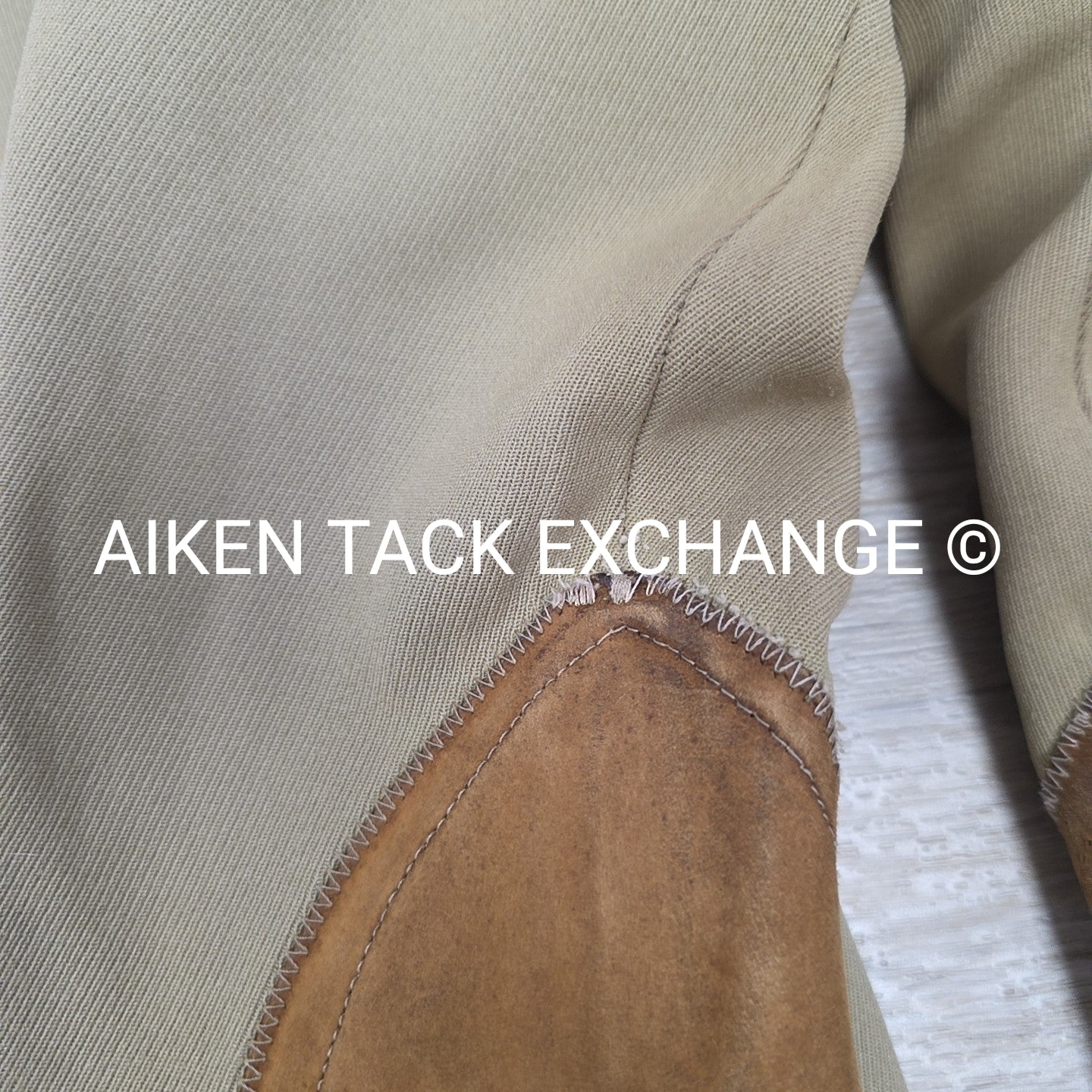 BARGAIN BUNDLE: 2 Tailored Sportsman Side Zip Knee Patch Breeches, Size 24 + 26