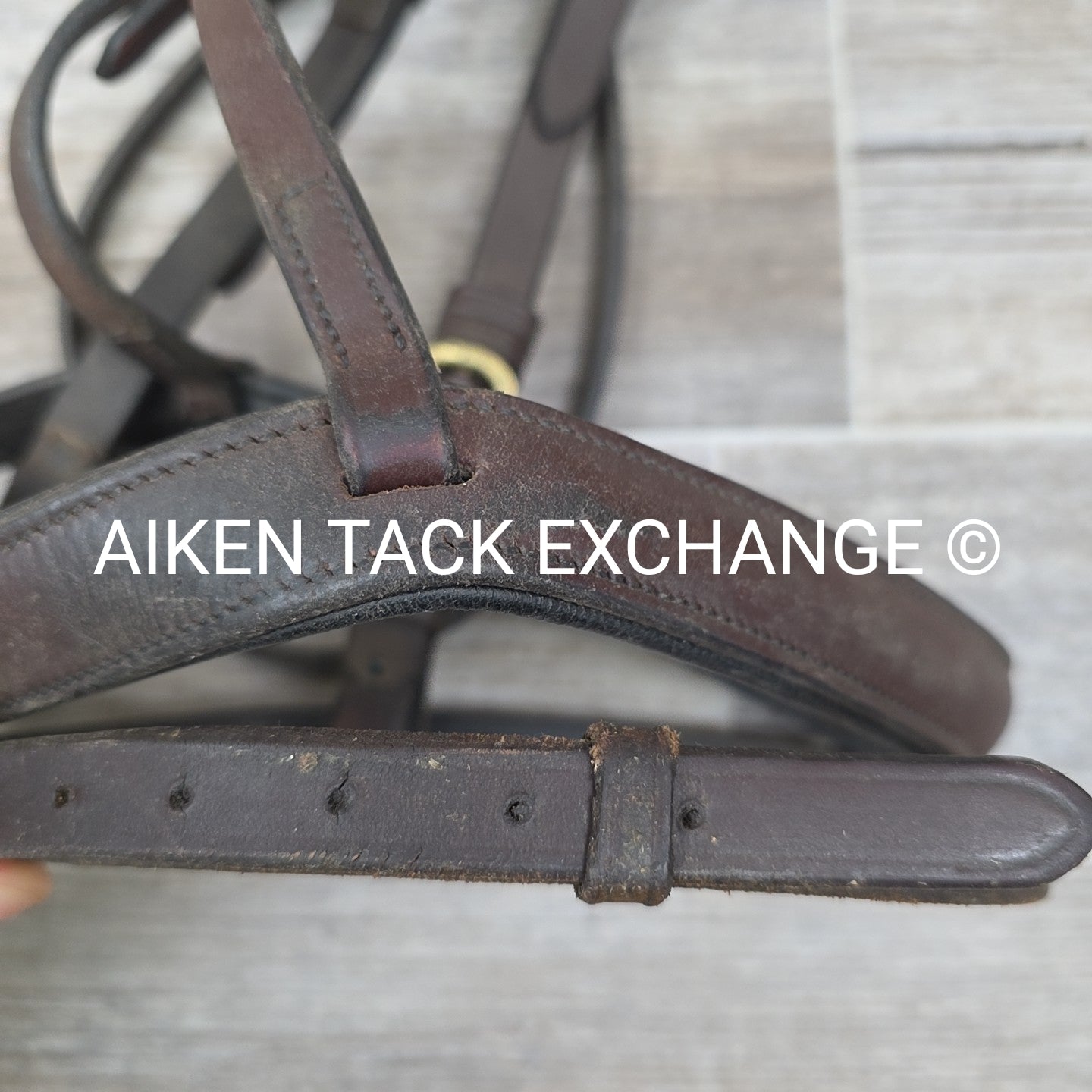 Various Brands Flash Bridle, No Reins, Brown, Size Full