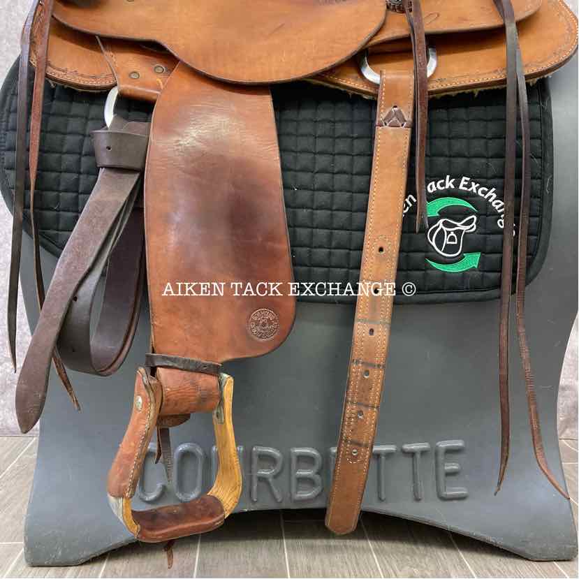 **SOLD** Craig Johnson Bob Moline Oxbow Saddlery Reining Western Saddle, 16.5" Seat, PerformFlex Wide Tree - Full QH Bars