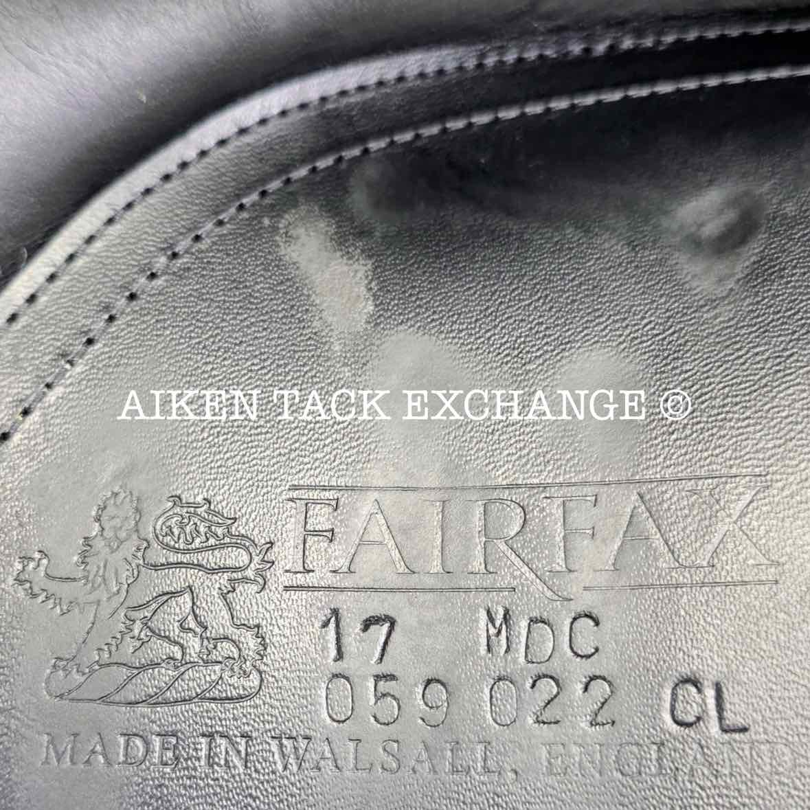 **SOLD** 2019 Fairfax Classic Cupped Flap Dressage Saddle, 17" Seat, Adjustable Tree - Changeable Gullet, Wool Flocked Panels