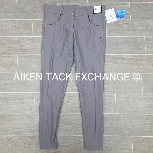 KL Select Gabrielle Full Seat Breeches, Grey/Navy, Women's Size 30R
