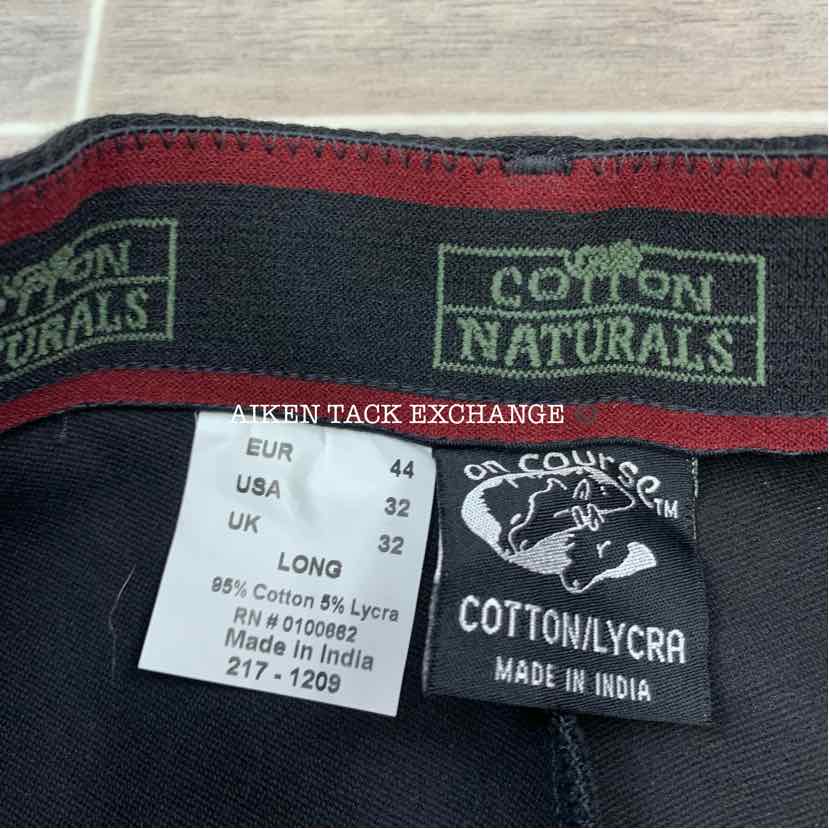 On Course Shapely Knee Patch Breeches, Brand New, Black, Size 32 L