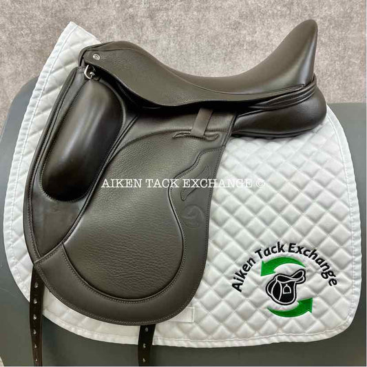 2024 Envy by Custom Saddlery Motion Monoflap Dressage Saddle, 18" Seat, Adjustable Tree, Wool Flocked Panels