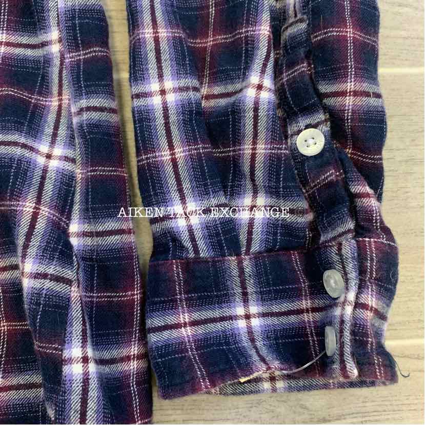 Dover Saddlery Long Sleeve Flannel Top, Size Large