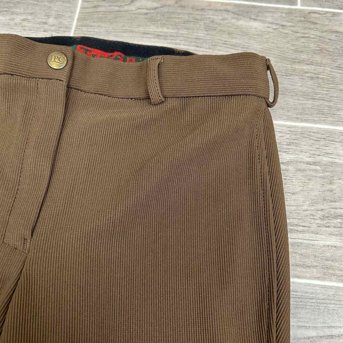TuffRider Ribbed Knee Patch Breeches, Chocolate, Women's 26 L