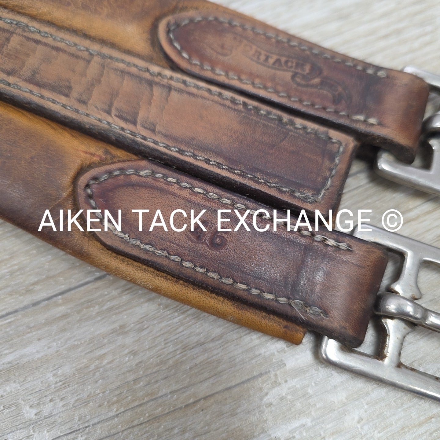 Mortack Girth with Double Elastic, Brown, 46"