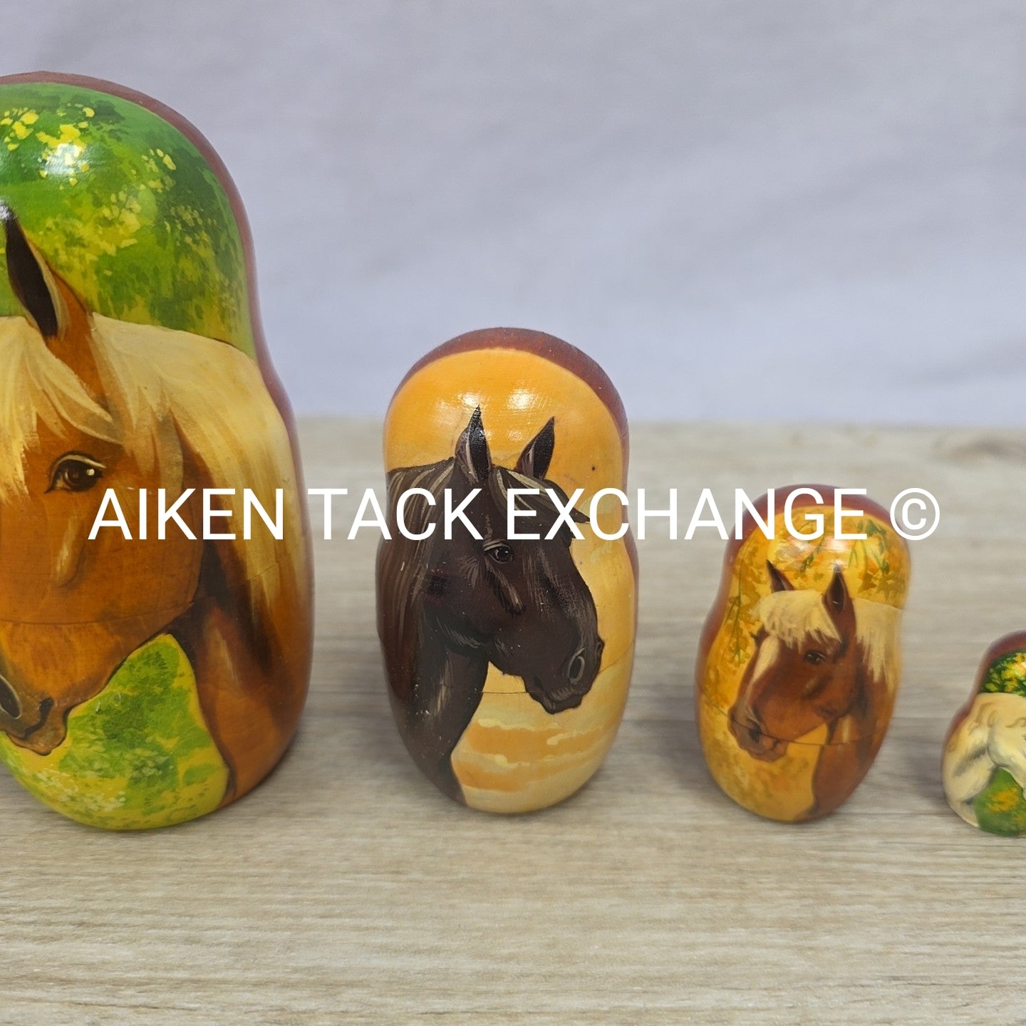 Matryoshka Nesting Dolls with Horse Design