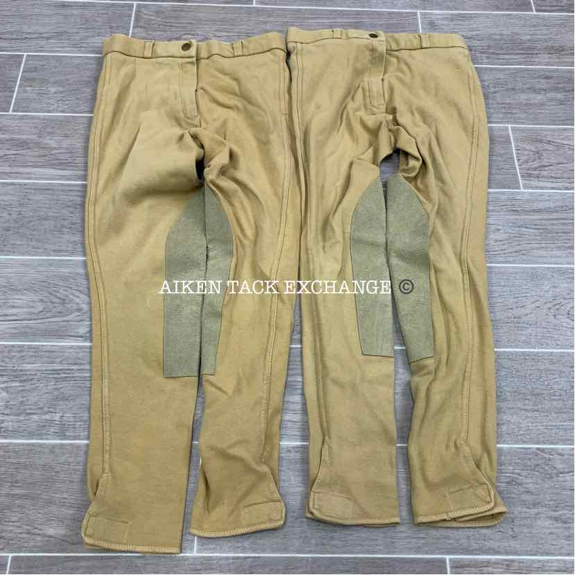 BARGAIN BUNDLE: 2 Pair Ashley Knee Patch Breeches, Size 24 R