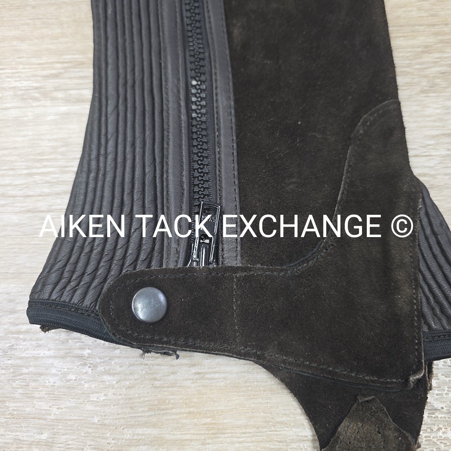 Ovation Suede Half Chaps, Brown, Size Large