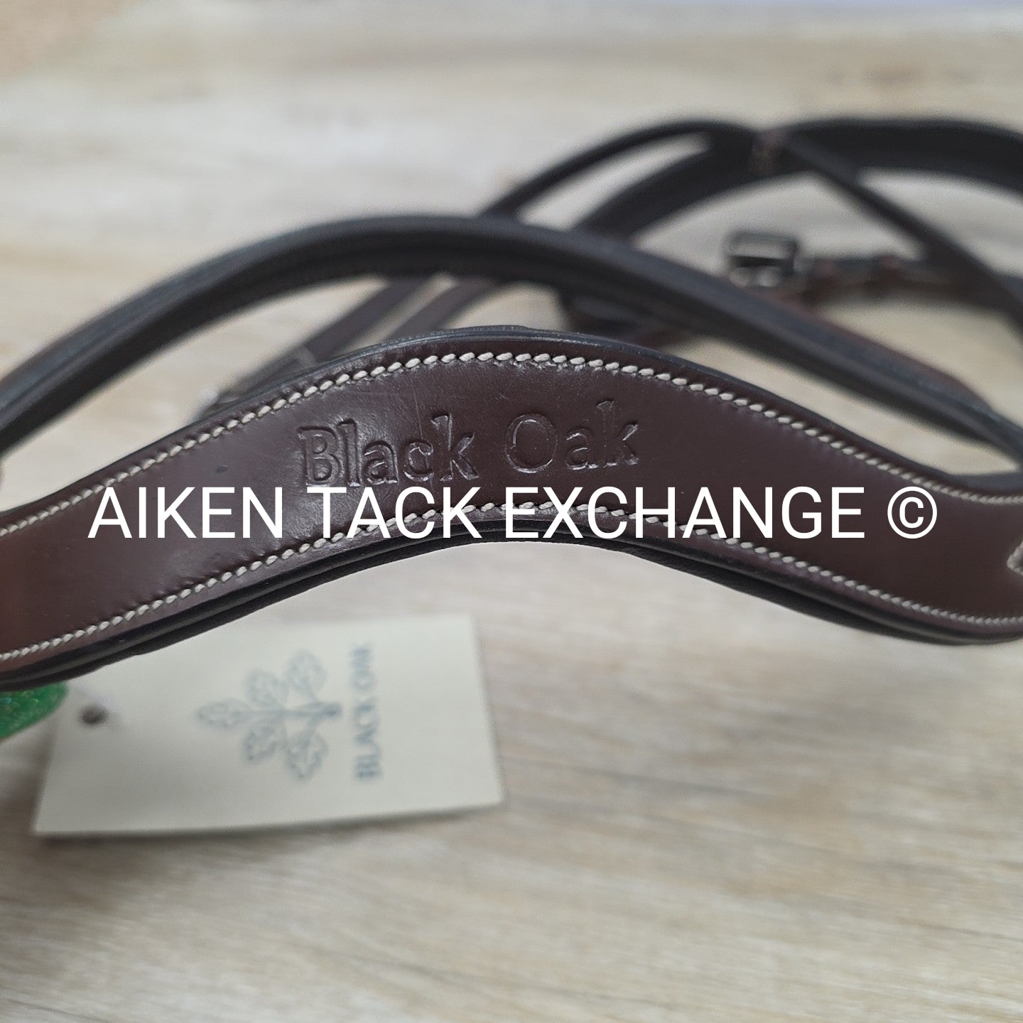 KL Select Black Oak Laurel Bridle with Matching Reins, Size Cob