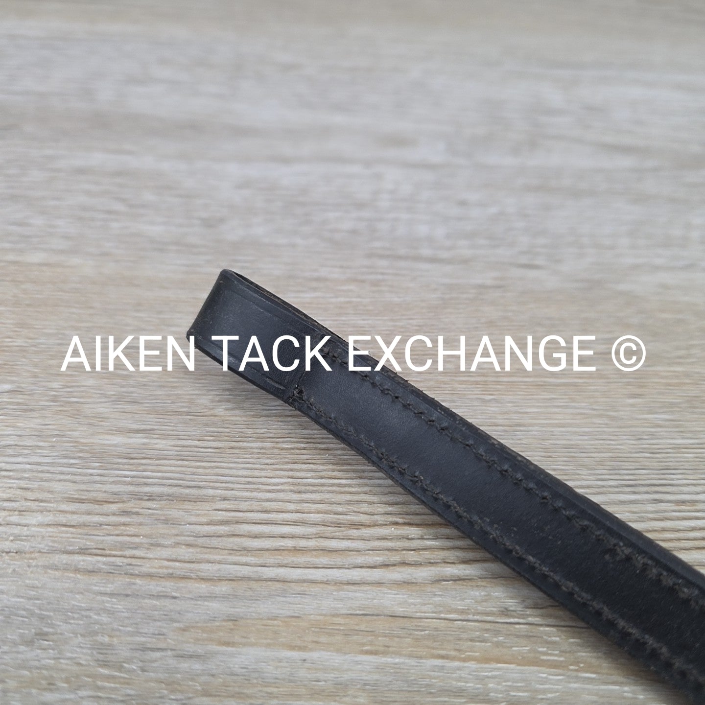 Plain Raised Browband, Black, 16"