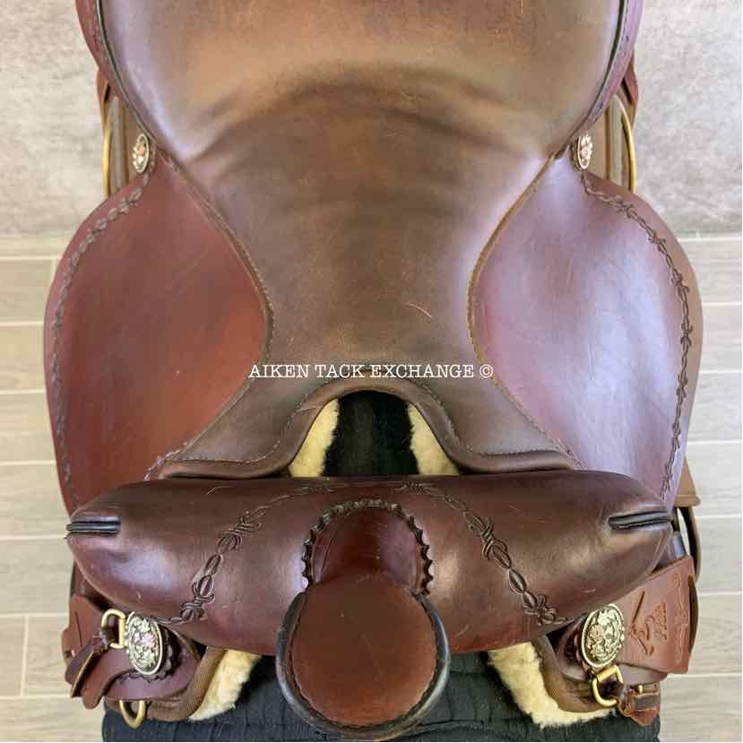 **SOLD** 2016 Circle Y High Horse 6921 Driftwood Cordura Trail Western Saddle, 15" Seat, Wide Tree - Full QH Bars