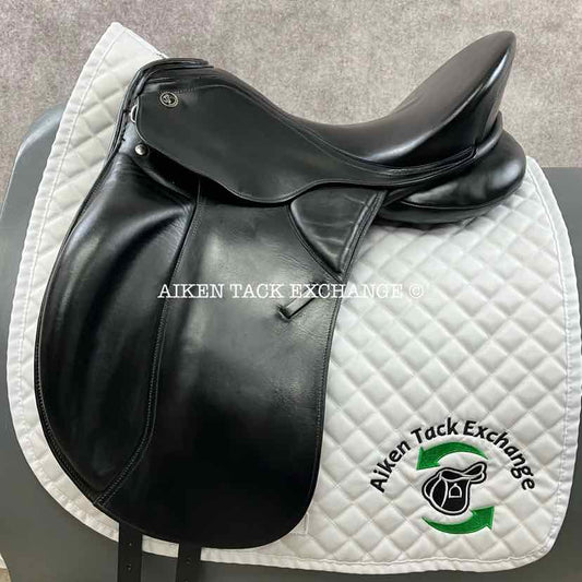 2002 Kieffer Lusitano Kur Dressage Saddle, 17" Seat, Medium Wide Tree, Wool Flocked Panels
