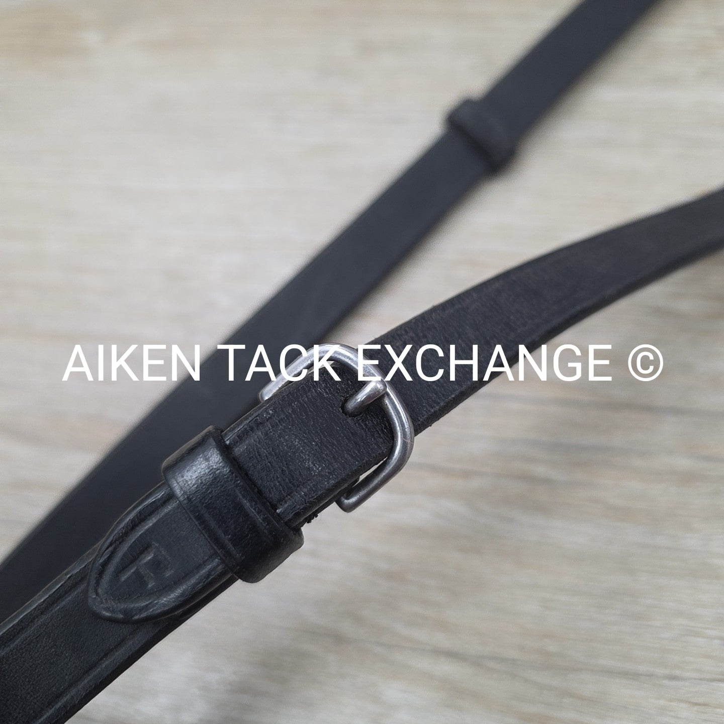 Leather Reins with Hand Stops, Black, Size Full