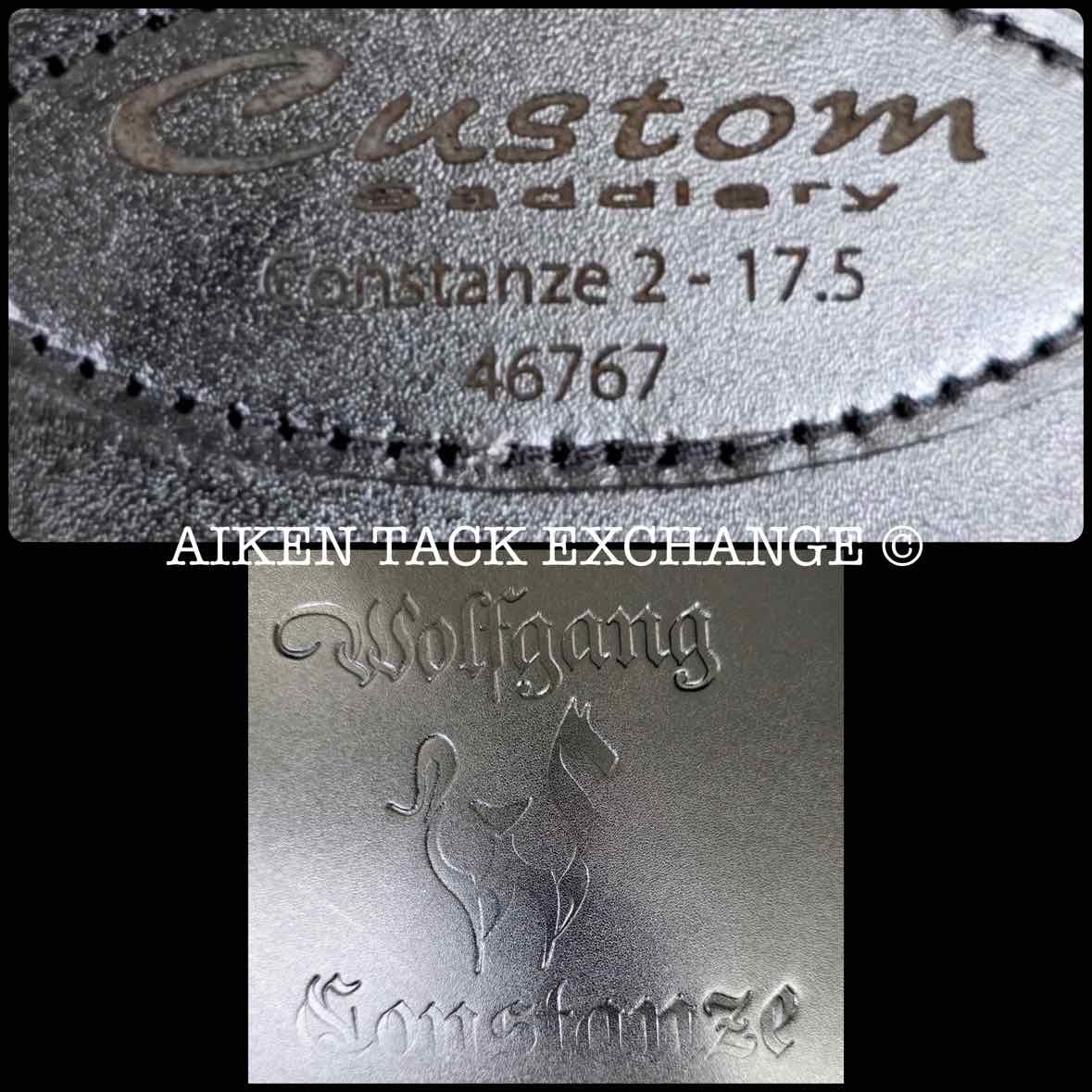 2025 Custom Saddlery Wolfgang Constanze 2 Monoflap Dressage Saddle, 17.5" Seat, Adjustable Tree, Wool Flocked Panels