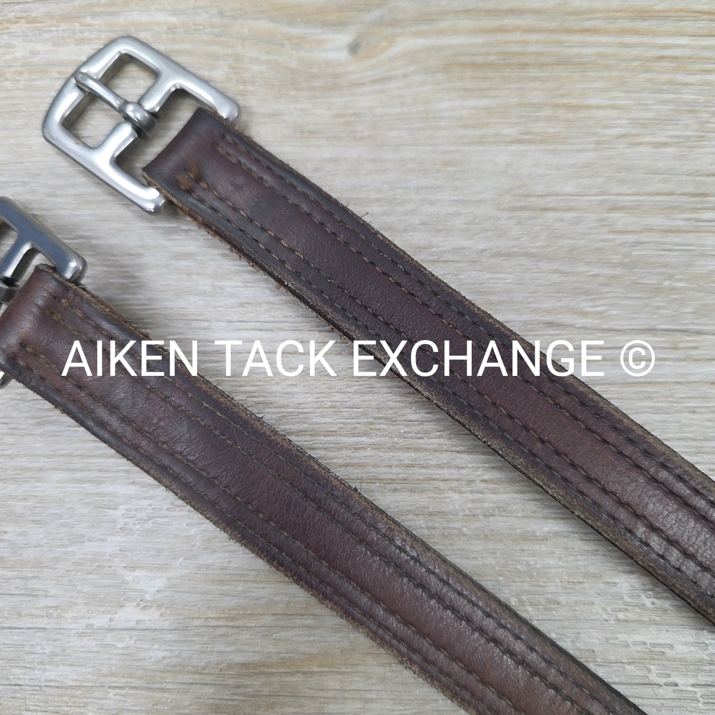 Nylon Lined Stirrup Leathers, Brown, 56"