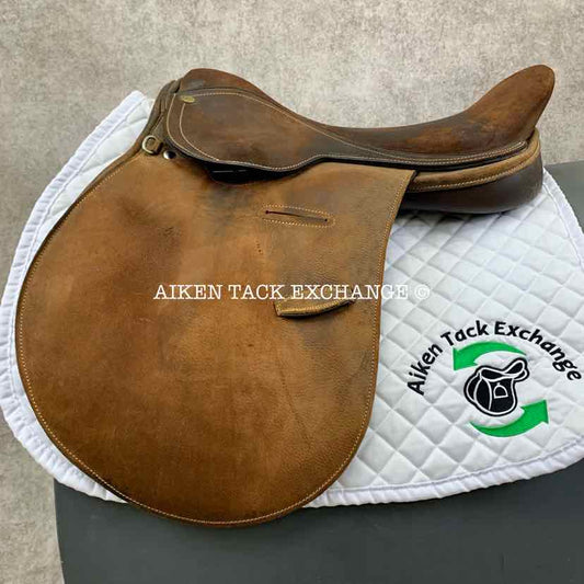 Miguel Acuna American Style Polo Saddle, 18.5" Seat, Medium/Medium Wide Tree, Foam Panels, Buffalo Leather